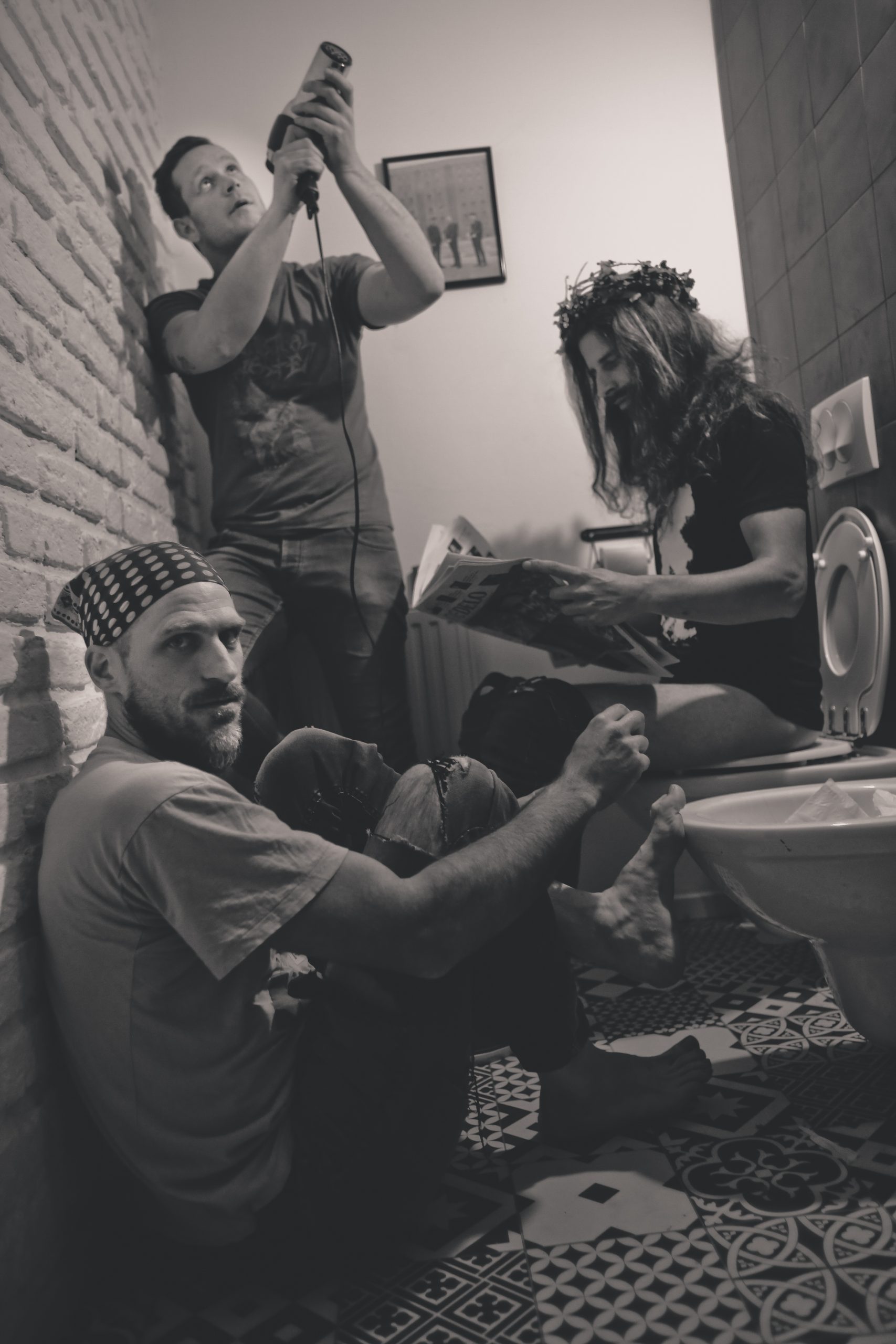 (L-R) Guitarist Enej Mavsar, Vocalist Matic Koritnik and Drummer Uroš Kovač of Suzi soprano. Photo by Benjamin Kovač .